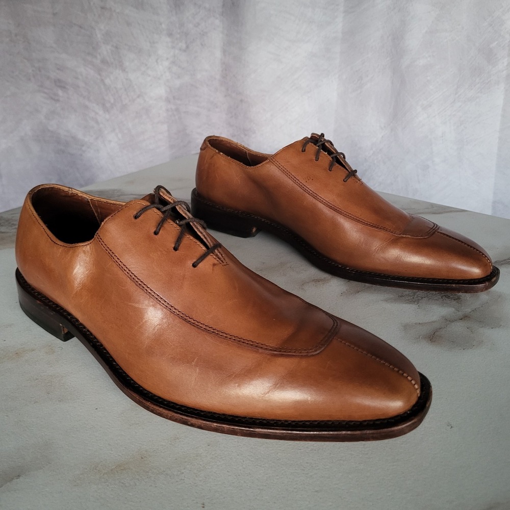 Allen Edmonds Size 9 D Berkely Split Toe Oxfords Tan Brown